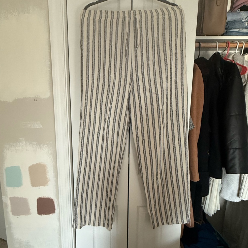 100% silk linen style pants